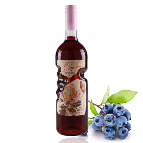 贵妮蝶恋蓝莓酒 天使之手蓝莓果酒 5度750ml/瓶