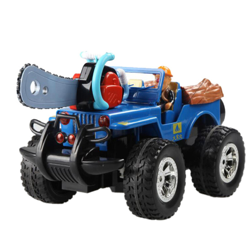 龙祥玩具熊出没光头强电锯遥控吉普车森林越野车充电遥控车儿童玩具车