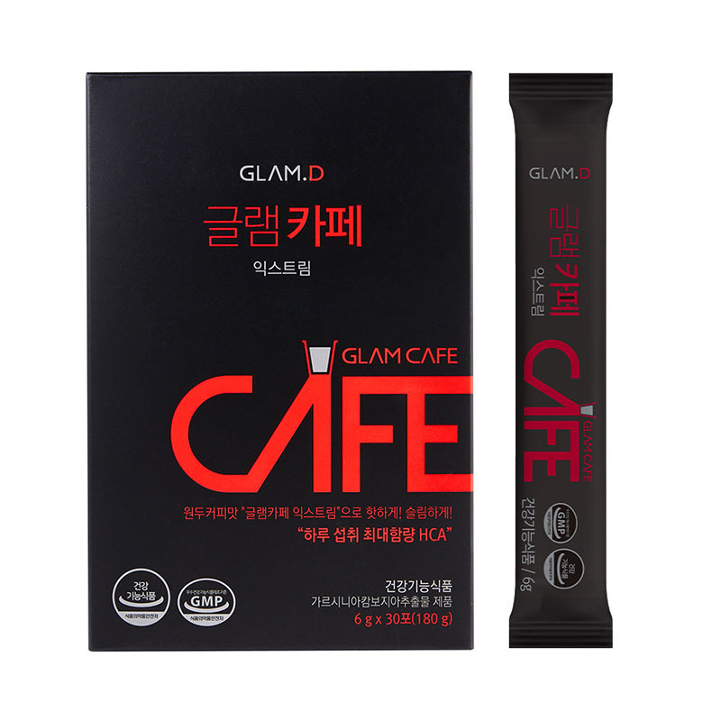 韩国GLAMD人气健身纯黑美式速溶extreme咖啡 6g*30条