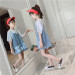 女童套装2019夏装新款 韩版大童背带裙 时尚儿童两件套童装网红洋气