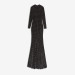 巴黎世家/Balenciaga 黑色和白色波点印花丝绒晚装弹力连衣裙