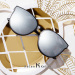 海伦凯勒新款男士个性偏光太阳镜女时尚潮墨镜女开车司机镜H8710 科技银镀膜