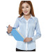 博森女士商务时尚多色韩版修身职业装长袖衬衣BS1603