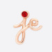 迪奥/Dior 玫瑰金镶红宝石耳环