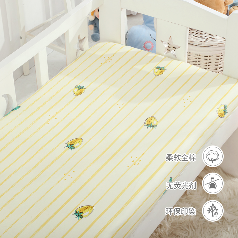 儿童床笠纯棉单件被套 防滑婴儿薄床垫保护套床罩