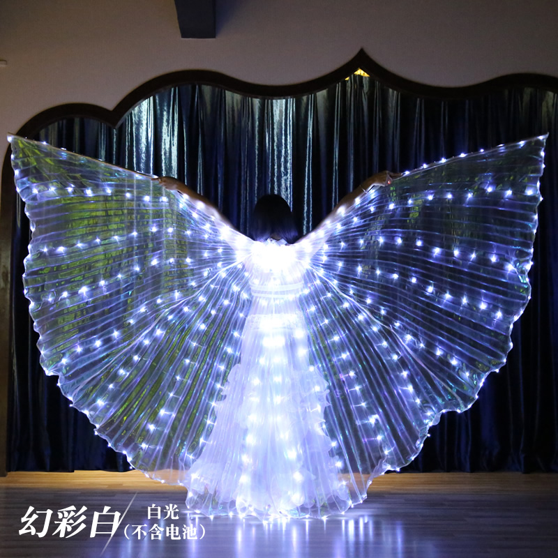 LED发光翅膀舞翅 荧光蝴蝶 跳舞发光道具 肚皮舞发光翅膀披风