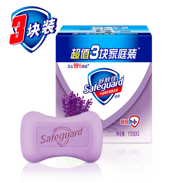 舒肤佳香皂蜂蜜润护115gX3(抑菌99.9%温和滋养 自然润泽 新老包装随机发货)