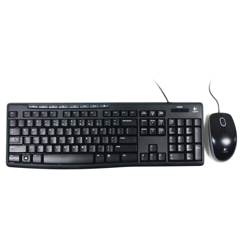 罗技 MK200 多媒体套装USB 有线键盘鼠标套装