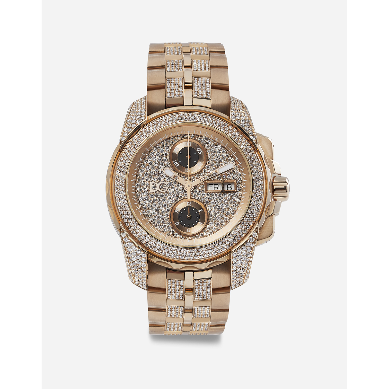 杜嘉班纳/Dolce&Gabbana 钻石铺镶玫瑰金腕表
