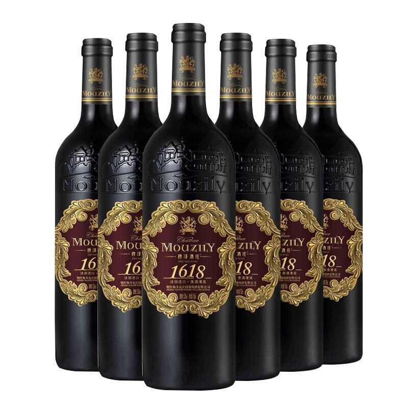 法国进口红酒 穆泽酒庄1618干红葡萄酒整箱750m*6瓶干型13.5度