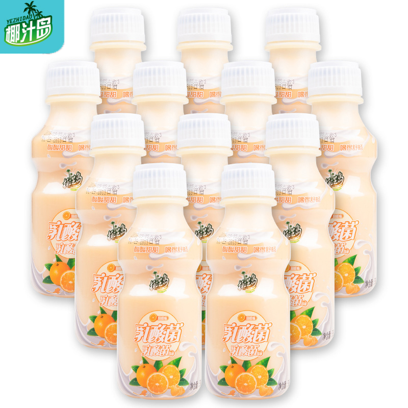 椰芝岛 甜橙味338mlx12瓶 胃动力乳酸菌饮品酸奶牛奶饮料