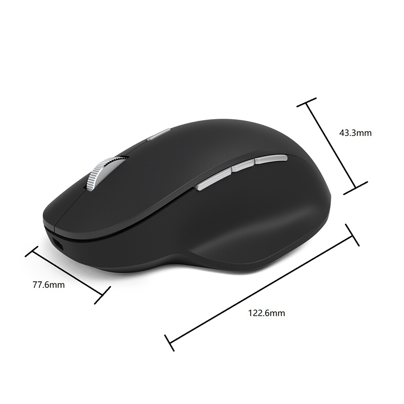 微软（Microsoft）精准鼠标 办公鼠标 无线蓝牙双模鼠标 无缝跨屏 人体工学鼠标 黑色