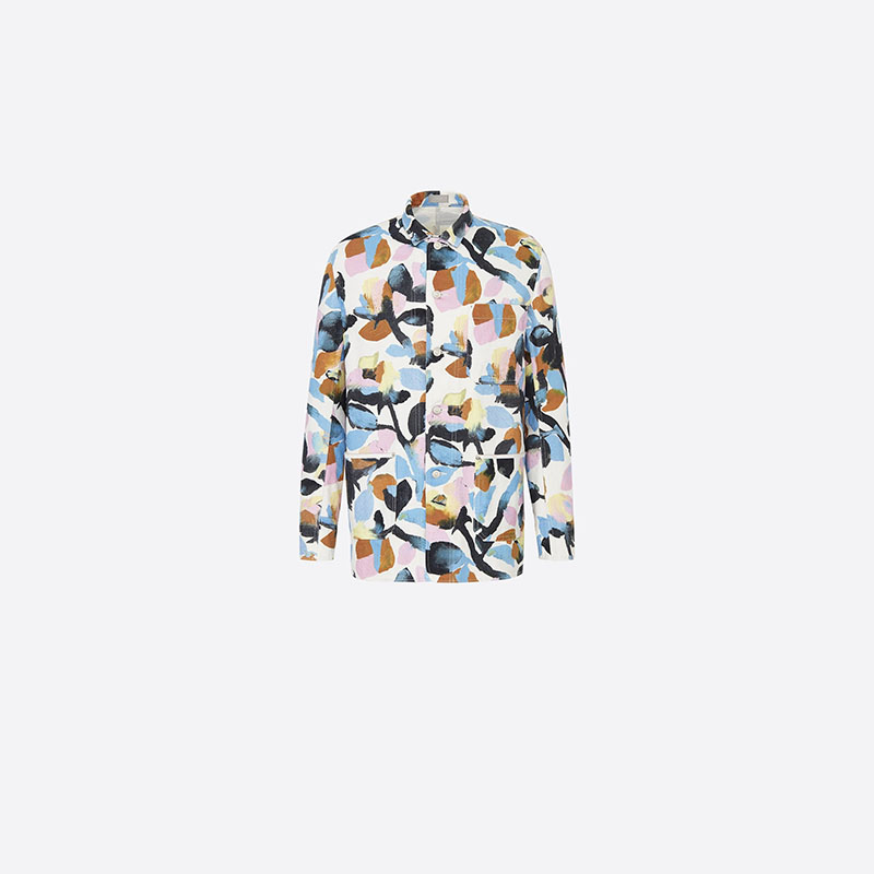 迪奥/Dior 棉质混纺花卉印花工装夹克