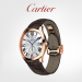 Cartier卡地亚Drive系列机械腕表 玫瑰金鳄鱼皮表带手表