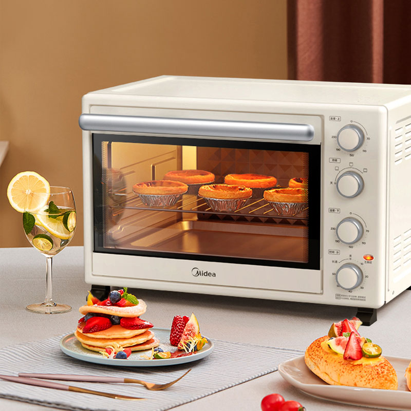美的电烤箱35L大容量 家用小型台式全自动烘焙多功能蛋糕PT3540