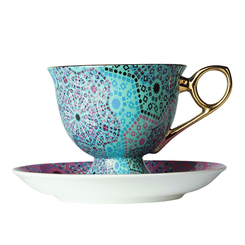 澳洲T2摩洛哥茶具英式骨瓷咖啡杯进口陶瓷茶杯茶碟骨瓷杯220ml