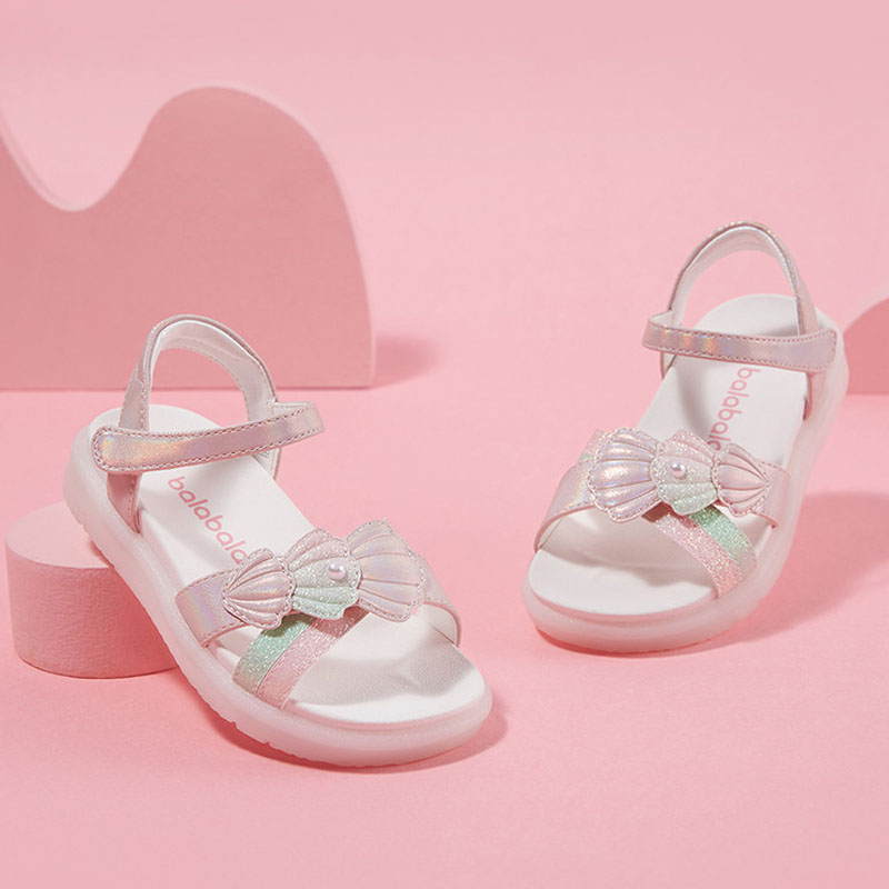 巴拉巴拉儿童凉鞋夏季 女童软底护脚甜美风小童鞋子中大童